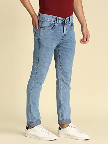 Image of High Star Men Blue Slim Fit Stretchable Jeans