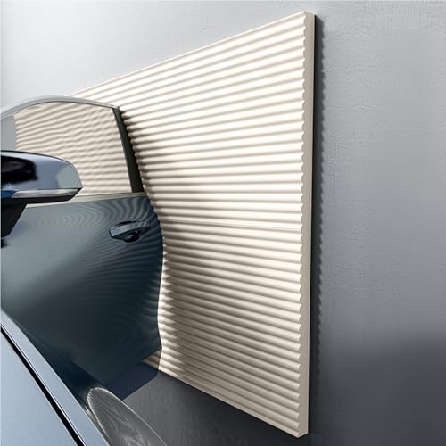 Protección de Pared para Garaje, Protector de Esquina de Estacionamiento para Coche, Columna Parking Tiras Autoadhesivas, para Paredes de Garaje, Puertas y Parachoques Beige 7.9x78.7in/20x200cm 6PCS
