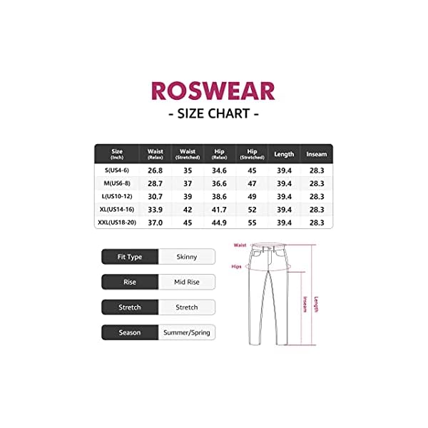 roswear Women's Ripped Mid Rise Destroyed Skinny Jeans Slate Blue M