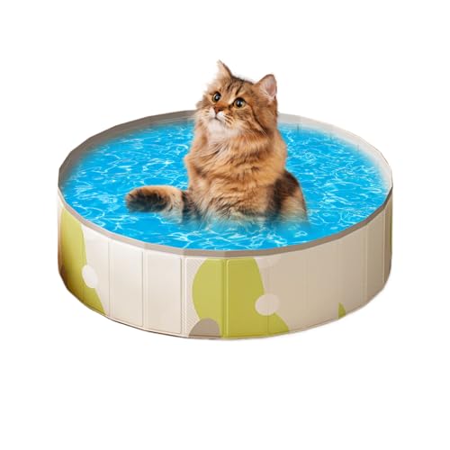 Piscina portátil para perros, bañera plegable de PVC para mascotas, piscina al aire libre 100 x 100 x 30 cm con diseño impermeable y duradero – Piscina para perros para patio trasero, patio, gatos