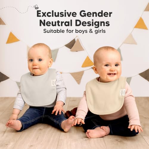Image of KeaBabies 8-Pack Organic Baby Bibs for Drooling and Teething (Purest) | Soft Cotton Bibs for Baby Girl, Boy, Extra Absorbent, Easy to Clean & Put On, Toddler, Newborn, Infant 0-24 Months