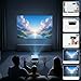 Wielio 2026 Smart Projector Android TV with WiFi 6 and Bluetooth 5.0 Built in 1000+ Apps 240 ANSI Portable Bedroom Mini Movie Projector Support 4K/1080P Auto Keystone & Zoom
