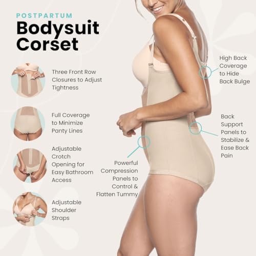 Bellefit Postpartum Bodysuit Corset - C-Section Belly Support Girdle, Postpartum Essentials3