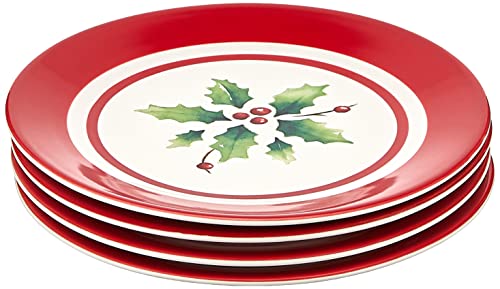 Lenox 890771 Holiday Handpaint Stripe 4-Piece Dessert Plate Set #TOP1