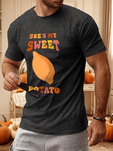 She's My Sweet Potato I Yam Shirt Thanksgiving T-Shirt Matching for Husband and Wife Couples Tee Tops4