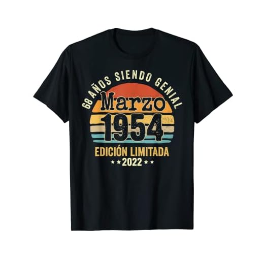 68 Años Cumpleaños Marzo 1954 Hombre Mujer Marzo 1954 68 Camiseta