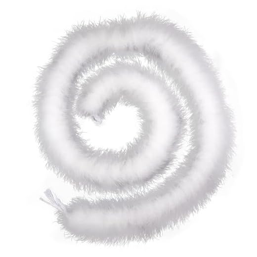 2 Yards Fluffy Marabou Feather Boa for Crafts Wedding Party Christmas Tree Decoration 22 Grams