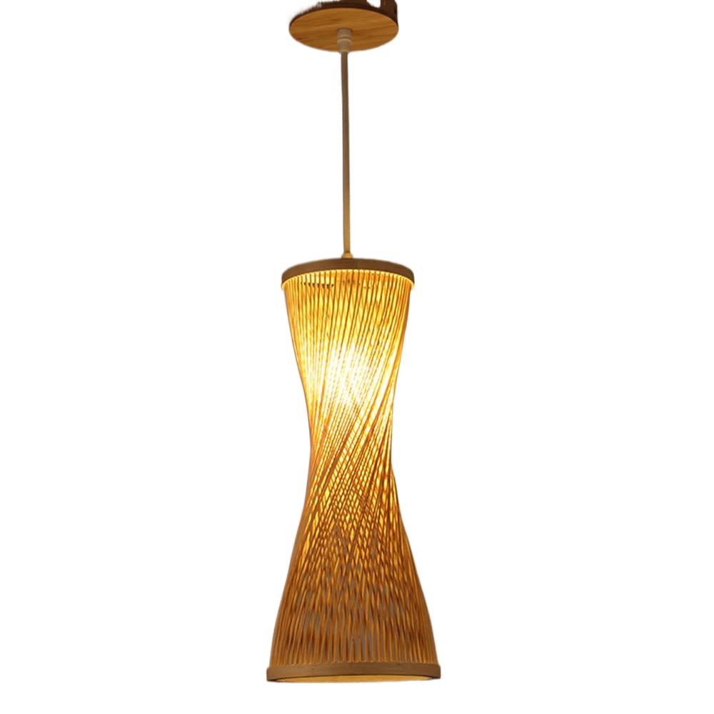 Lámpara colgante de techo de madera natural con una sola luz para isla de cocina 8