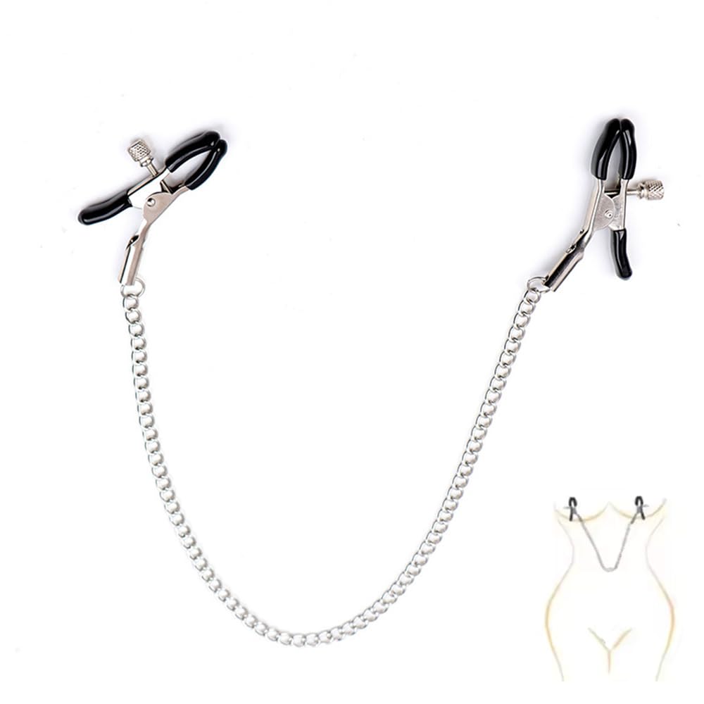DACAIFH 乳首クリップ ニップルク メタルチェーン付き 乳首開発 乳首責め smグッズ 拘束具 調節可能な圧力 乳房クランプ 女性/男性用 カップル大人のおもちゃ