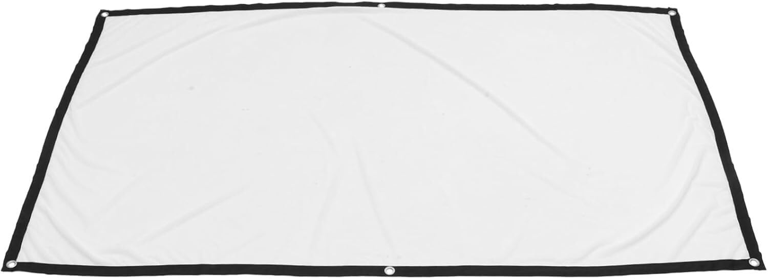 Écran de projection portable en polyester blanc pour un cinéma d'extérieur raffiné