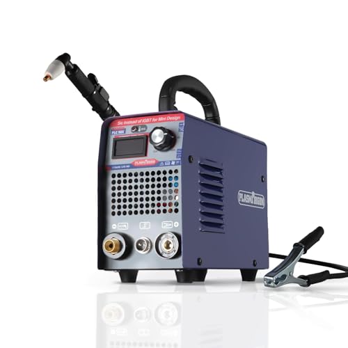 PLASMARGON Plasmaschneider PLC50X IGBT - Plasmaschneidgerät mit 50 A bis 14 mm Schneidleistung - mit Plasmabrenner und Plasma Düsen Set