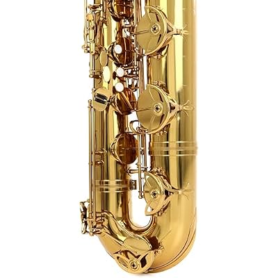 BetterSax Classic Baritone Saxophone - Professional-Grade Instrument with Dark Gold Lacquer Finish - Complete Kit for Beginners and Pros - Includes Mouthpiece, Neckstrap, and Durable Case