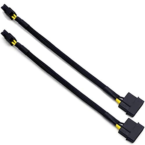 Câble alimentation ATX 4 broches mâle extension tressée 30,5 cm pour gestion des câbles PC