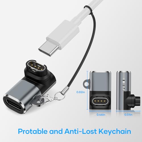image for Rndono USB C to Garmin Watch Charger Cable Adapter 4-Pack,Type-C Garmi