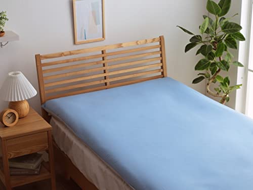 イケヒコ コーポレーション 9803042 敷きカバー シングル 寝具 無地 リバーシブル リバS敷カバーIT ブルー/ライトブルー 105×215cm メーカー直送