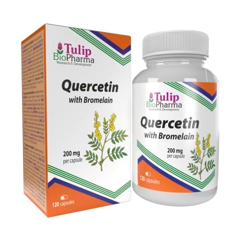Quercetin Bromelain Complex 120 Capsules, 3rd Party lab Tested, High Strength Supplement Cover