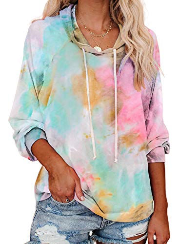 Eytino Sudadera con capucha para mujer, color naranja Cover