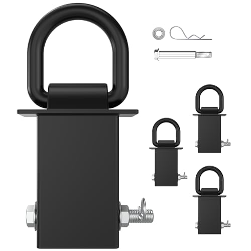 DEEAGLE Stake Pocket D Ring with Anti-Loss Bolt Heavy Duty D Rings for Trailers 20 000 lbs Breaking Strength 4 Adjustable Holes 4 Pack