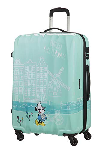 American Tourister Disney Legends - Spinner L - Children's Suitcase, 75 cm, 88 L, Turquoise (Take Me Away Minnie Amsterdam)