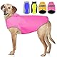 Hunde-Regenmantel, leicht, verstellbare Hundeweste, reflektierende Haustierjacke, warmes Hundetuch für große Hunde, Rosa, Größe S