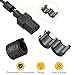 uxcell 2 Pcs Ferrite Filter Ring Core RFI EMI Noise Suppression Cable Clip ID 24mm 0.94Inch with Ears for Electronic Devices, Industry, Black