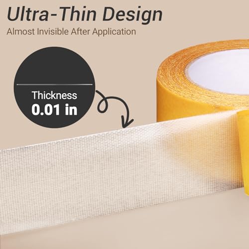 iCAGY Double Sided Tape 30mm x 50mm Wide x 60 ft/20 yd Rolls, 2-Pack - image 2