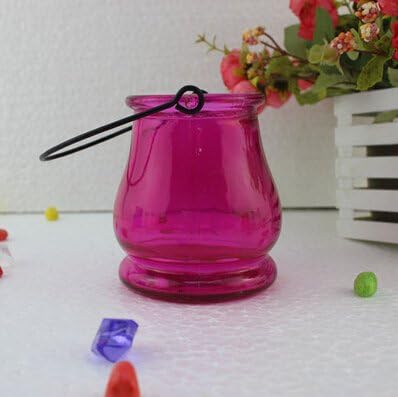 Vase Fillers Colorful glass vase creative furnishing plant bottle hydroponic flower glass vase bottle for home decoration Color Pink