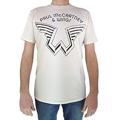 Paul McCartney Tshirt Homme -M- Wings Logo Crème - Les Beatles, Paul McCartney, John Lennon, RIngo Starr, George Harrison