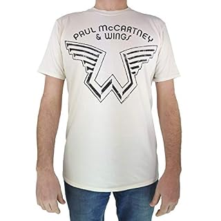Paul McCartney Tshirt Homme -M- Wings Logo Crème - Les Beatles, Paul McCartney, John Lennon, RIngo Starr, George Harrison