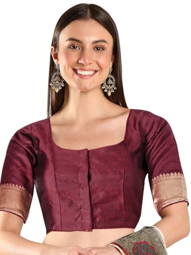 Image of Chandrakala Casual Blouses for Women Sarees,Readymade (B186-P)