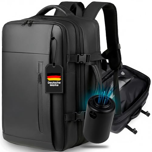 Mochila Viaje con Bomba y Válvula de Vacío - Mochilas de Viaje para Avion 40x20x25 Expandible con...