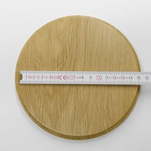 GTK Oferta 10 placas de cuña redondas de roble claro AF 15 cm tabla cuña, tabla de especias, cartel para trofeos con 10 hojas de roble