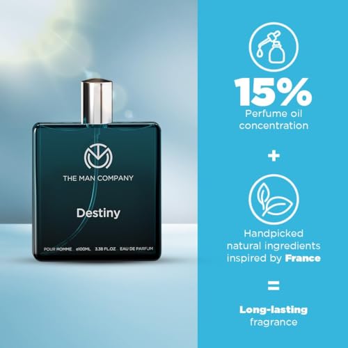 Image of The. Man Company Destiny Perfume for Men - 100ml | Premium Long-Lasting Fragrance | EDP for Men (Eau De Parfum) | Gift for Him