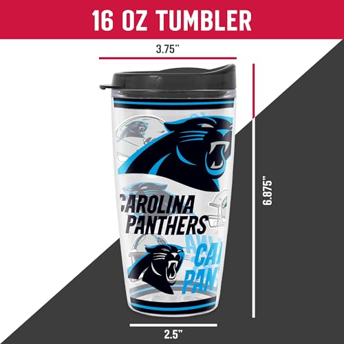 Image of Rico Industries NFL Football Double Wall Mayhem 16oz Tritan Tumbler W Lid