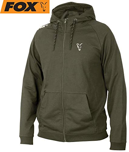 Preisvergleich Produktbild Fox Collection Green / Silver LW Hoodie - Pullover für Karpfenangler & Wallerangler, Kapuzenpullover, Hoody, Kapuzenpulli, Größe:XXL