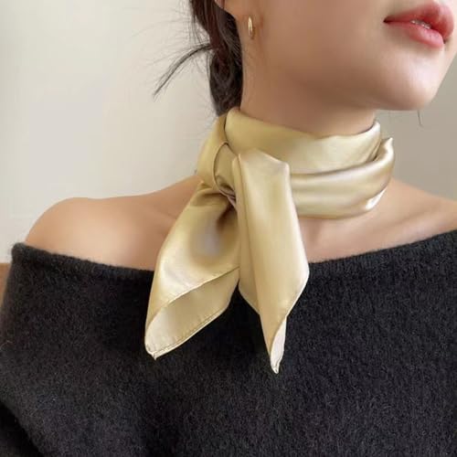 2PCS Large Satin Square Head Scarf Satin Head Scarves Bandanas Silk Satin Hair Wrapping Scarves for Women4