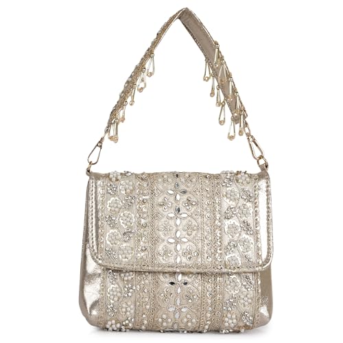 Image of Nevis Stylish Embroidery Unique Design Traditional Wedding Party Handheld Potli Bag For Women