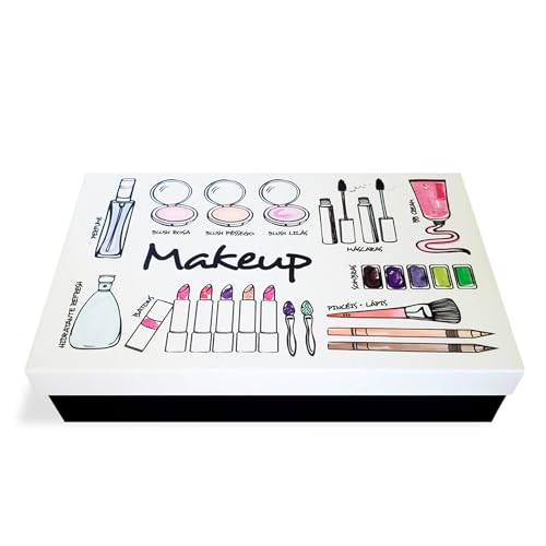 Caixa Makeup, GeGuton, Preto/ Branco, Beauty