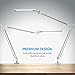 BYB Metal LED Desk Lamp, Architect Swing Arm Lamp with Clamp, Eye-Care Drafting Task Lamp with 4 Color 6 Brightnss, Touch Control, Memory Function for Home Office, Monitor Studio Reading (Silver)