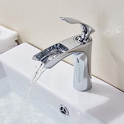 Robinet de lavabo mitigeur chrome brillant de qualité supérieure avec levier de précision