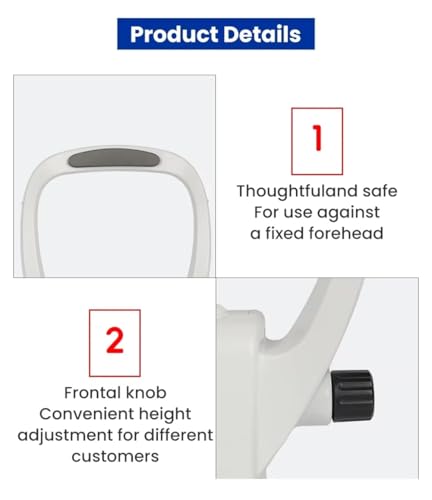 Repose-menton anti-fatigue avec support frontal réglable pour tests de lunettes - 3