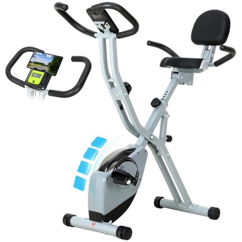 ISE Cyclette da Casa, Cyclette Pieghevole per Casa con Resistenza Magnetica a 8...