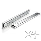 4 Paar (8 Stück) Schubladenschienen 400 mm (16 Inch) Schubladen Schienensystem mit Vollauszug und Softclose Genommen.Haushalts-Schubladen, Robuste Schubladengleiter.