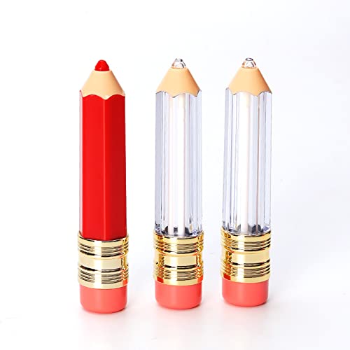 Teonei Pencil Lip Gloss Tubes,Empty Lips Balm Tube,Refillable Lip Balm Bottle,Mini Lip Gloss Containers Bottles,6Pcs #TOP2
