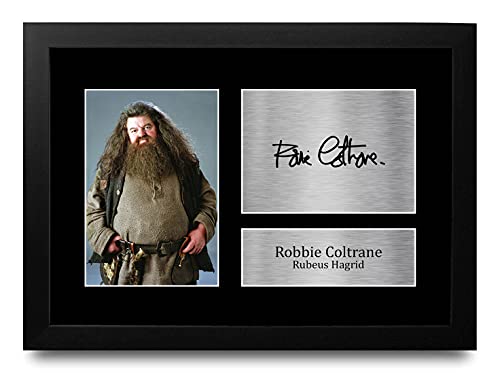 Photo Robbie Coltrane Harry Potter Hagrid Autographe Encadré A4