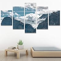 SIGNWIN 5 Panel Canvas Wall Art Calming Waters for Home Decorations Ready to Hang - 60