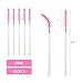 Tbestmax 300Pcs Disposable Eyelash Brush, Mascara Wands Makeup Brushes Applicators Kits for Eyelash Extensions and Eyebrow - Colorful Handle, Pink