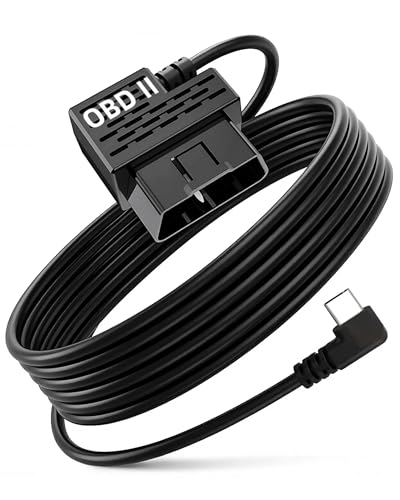 USB-C Dash Cam Hardwire Kit – OBD Power Cable with 24/7 Parking Mode, Low Voltage Protection &...