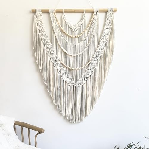 guzhiou Large Macrame Wall Hanging, 27'' W x 36'' L