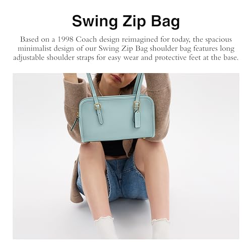 Image of COACH Swing Zip Bag with Grommets